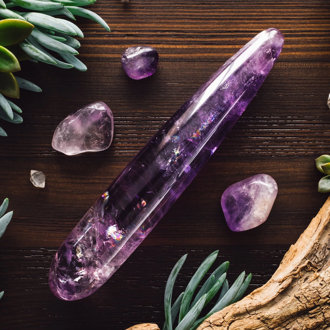 Amethyst Crystal Yoni Wand - 1