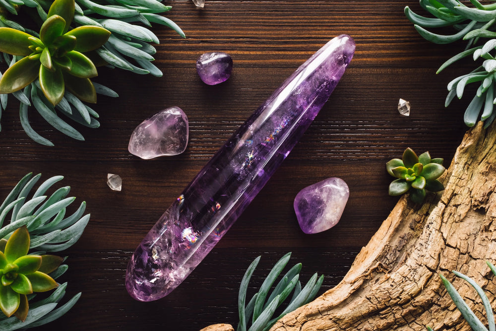Amethyst Crystal Yoni Wand - 2