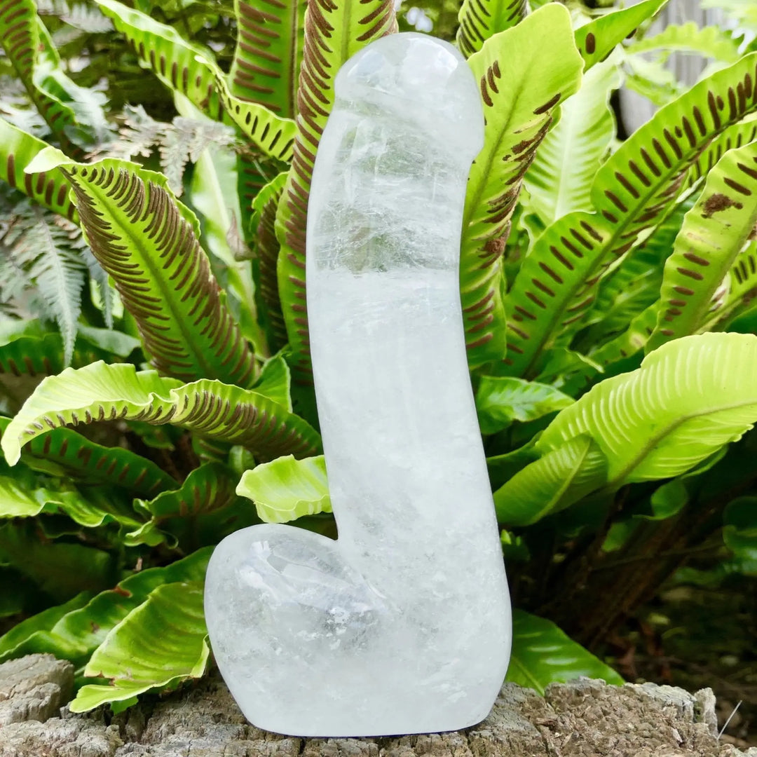 Penis Shaped Clear Quartz Crystal Dildo - 1