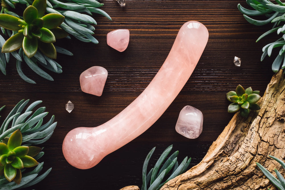 Regular G-Spot Curved Rose Quartz Yoni Wand - 2