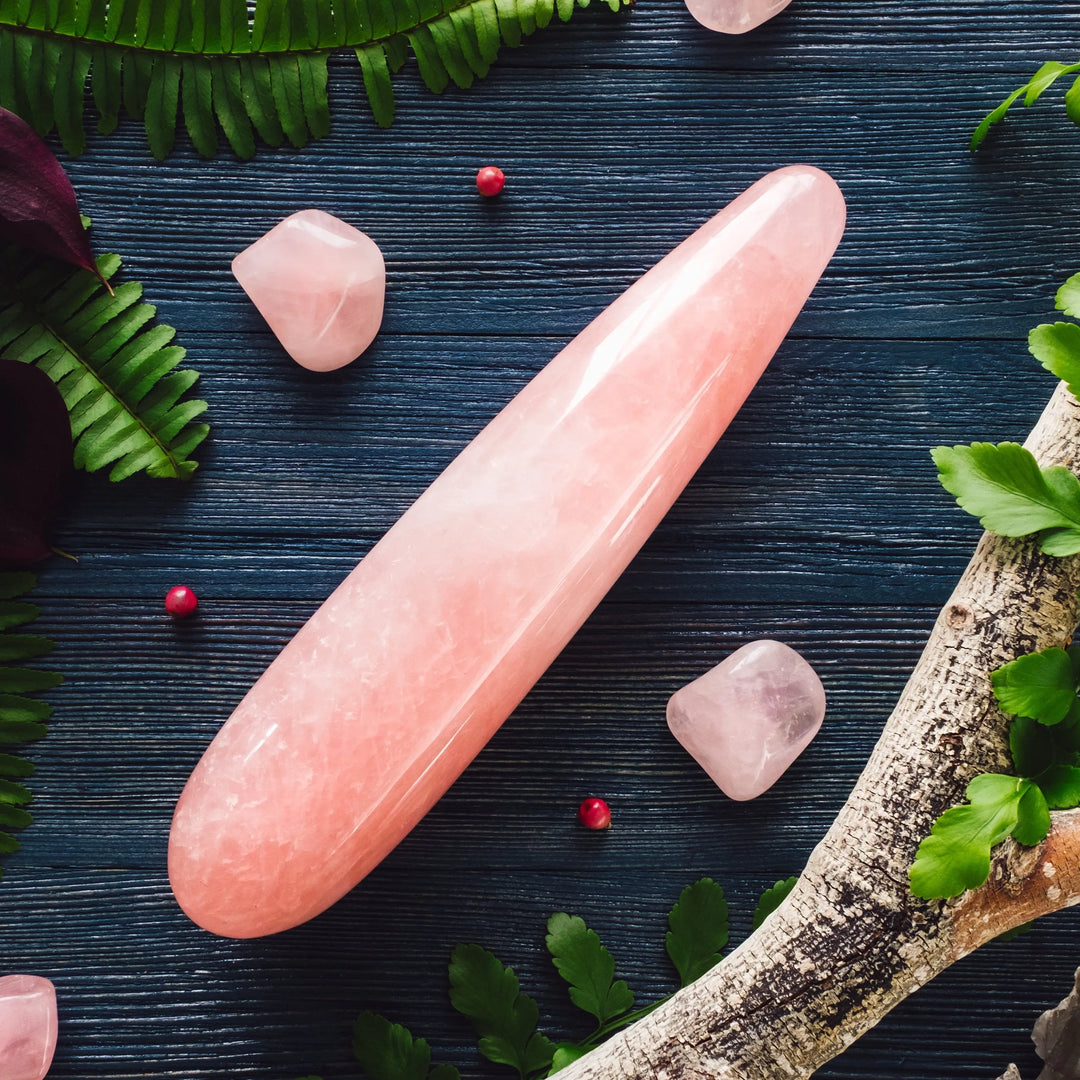 Large Rose Quartz Yoni Wand - 1