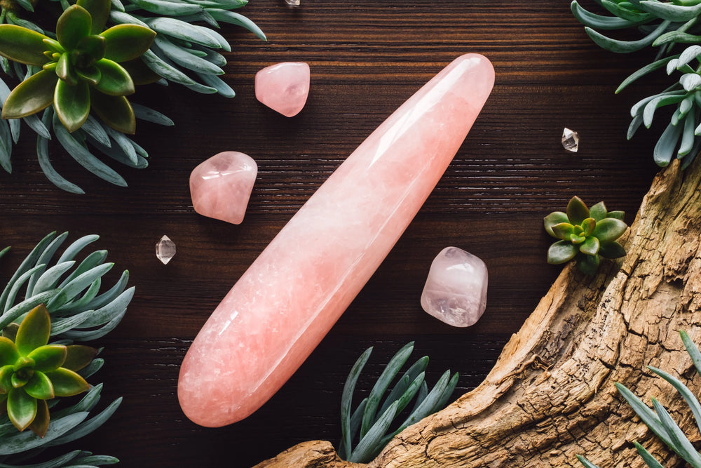 Large Rose Quartz Yoni Wand - 2