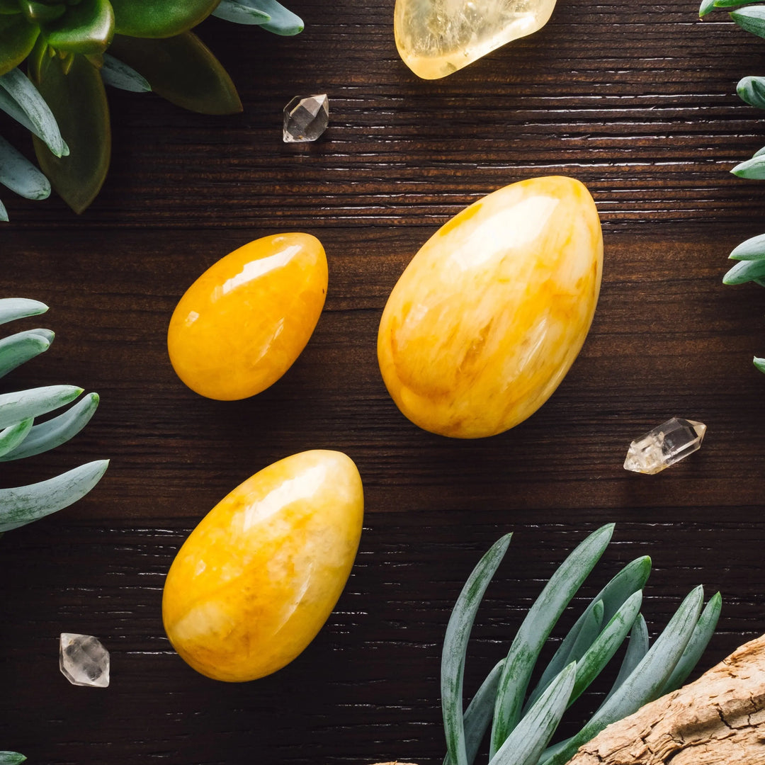 Yellow Jade Yoni Eggs - 1