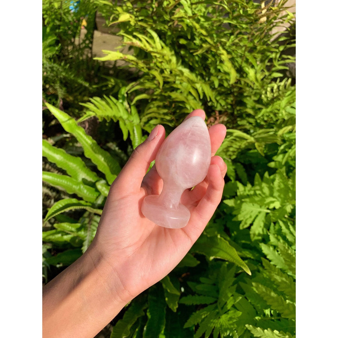 Rose Quartz Large Butt Plug - 5
