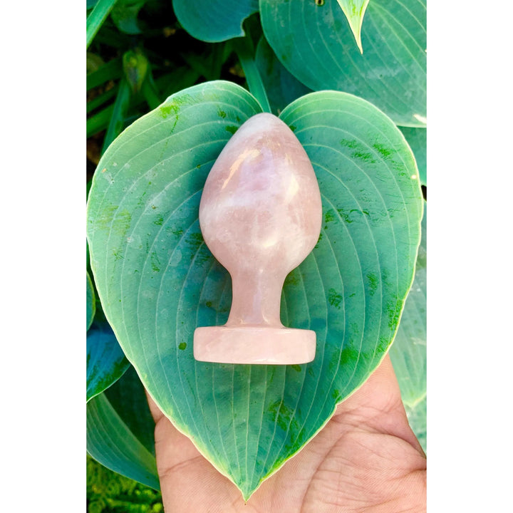 Rose Quartz Large Butt Plug - 4