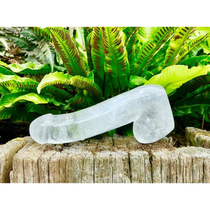 Penis Shaped Clear Quartz Crystal Dildo - 2