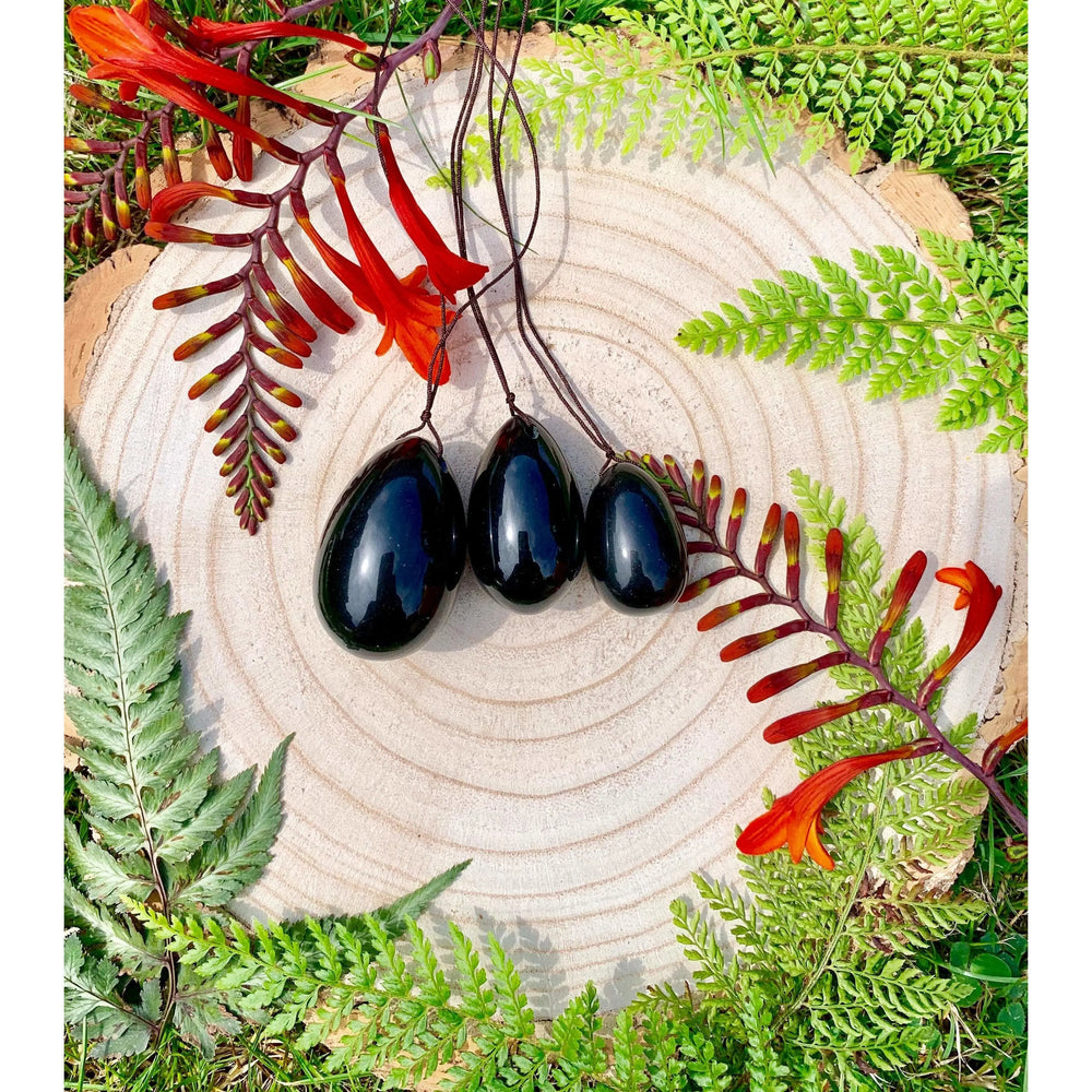 Black Obsidian Yoni eggs - Kegal Eggs - 2