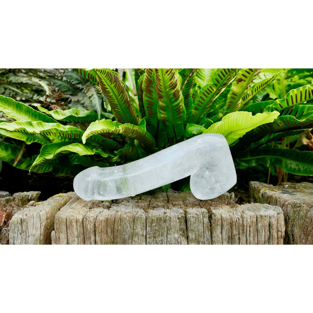 Penis Shaped Clear Quartz Crystal Dildo - 3