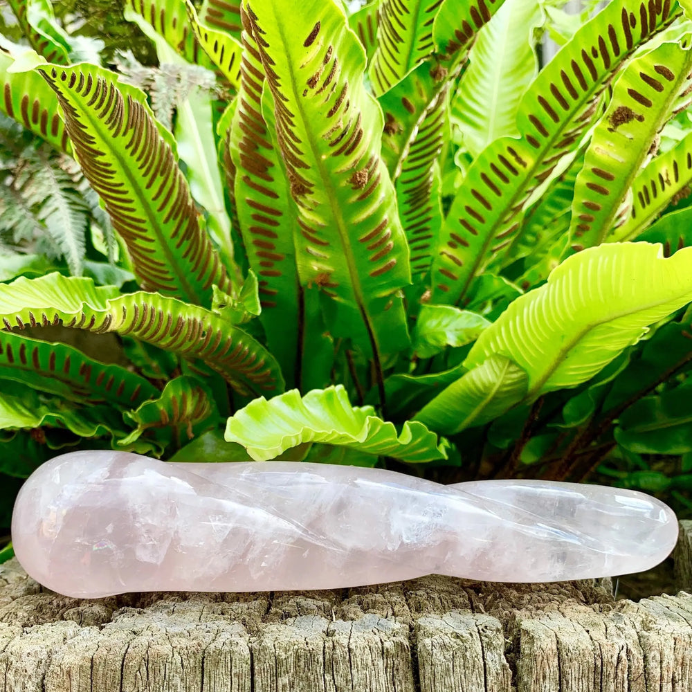 Twisted Rose Quartz Yoni Wand - 2