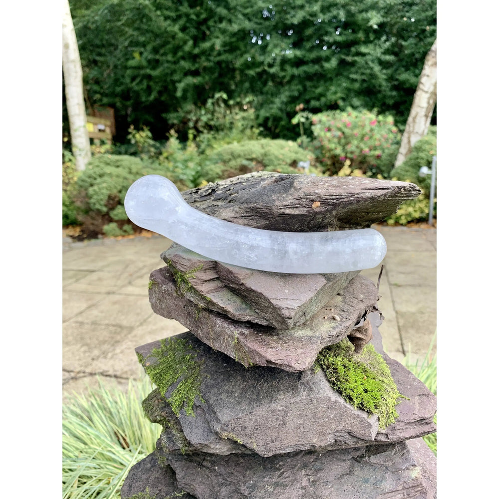 G-Spot Curved Clear Quartz Yoni Wand - 2