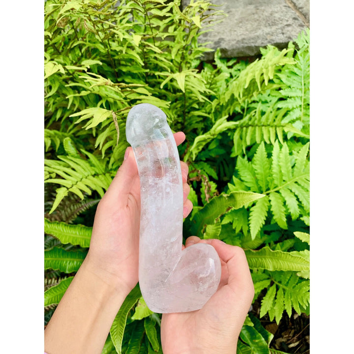Penis Shaped Clear Quartz Crystal Dildo - 6