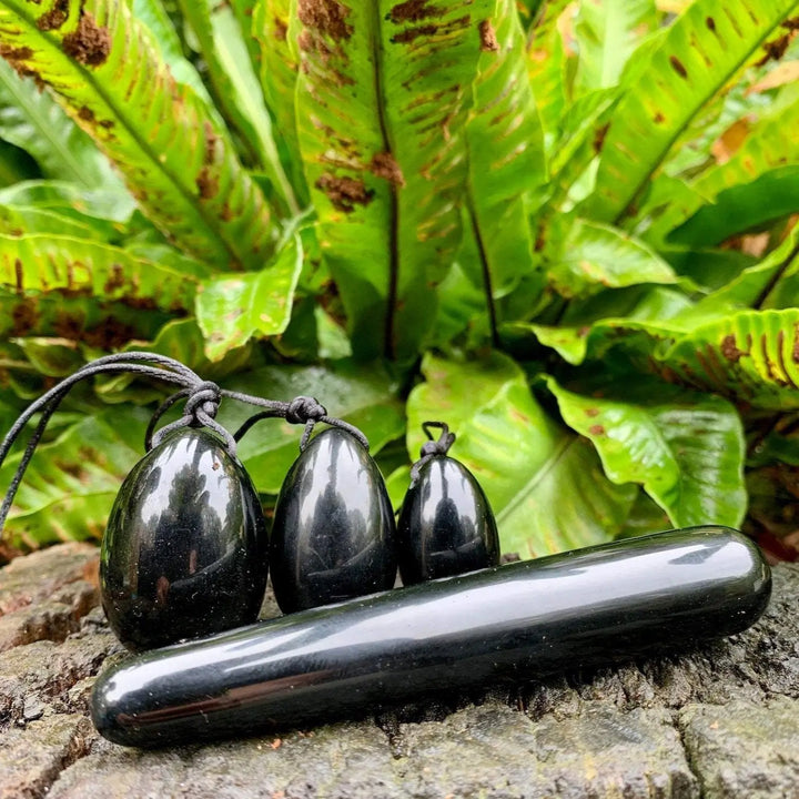 Black Obsidian Yoni eggs and Massage Point - 1